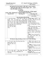 Giáo án chủ đề bản thân 2020