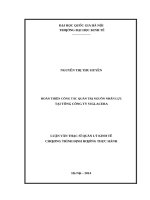 Hoàn thiện công tác quản trị nguồn nhân lực tại tổng công ty viglacera   