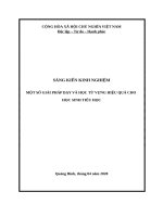 Một số giải pháp dạy và học từ vựng hiệu quả cho học sinh tiểu học 