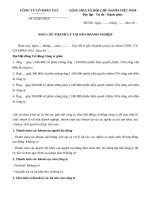 Báo cáo thanh lý tài sản