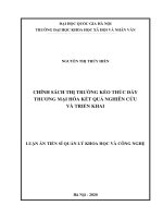 Chính sách thị trường kéo thúc đẩy thương mại hóa kết quả nghiên cứu và triển khai 