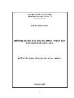 Hiệu quả công tác thu tại BHXH huyện yên lạc giai đoạn 2014   2016    
