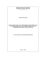 Hoàn thiện công tác thẩm định giá bất động sản của chi nhánh công ty cổ phần thông tin và thẩm định giá miền nam tại hà nội    