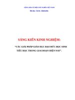 các giải pháp giáo dục đạo đức học sinh tiểu học trong giai đoạn hiện nay 