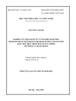 Nghiên cứu squalene từ vi tảo biển dị dưỡng schizochytrium mangrovei PQ6 định hướng làm nguyên liệu cho thực phẩm bảo vệ sức khỏe, mỹ phẩm và dược phẩm  tt 