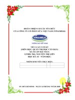 Bài tiểu luận cuối kỳ môn quản trị học căn bản