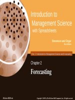 Lecture Introduction to Management Science with Spreadsheets: Chapter 2 - Stevenson, Ozgur