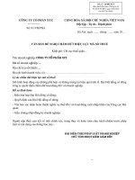 Văn bản đề nghị chấm dứt hiệu lực mã số thuế CTCP