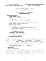 Đề cương chi tiết học phần Ký sinh trùng 2