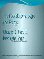 Lecture Discrete mathematics and its applications - Chapter 1 (Part 2): Predicate Logic