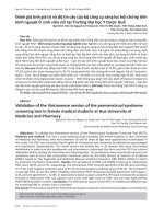 Đánh giá tính giá trị và độ tin cậy của bộ công cụ sàng lọc hội chứng tiền kinh nguyệt ở sinh viên nữ tại Trường Đại học Y Dược Huế