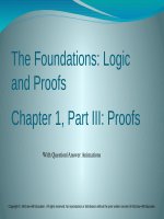 Lecture Discrete mathematics and its applications - Chapter 1 (Part III): Proofs
