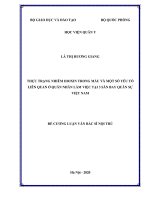 THỰC TRẠNG NHIỄM DIOXIN TRONG MÁU VÀ MỘT SỐ YẾU TỐ LIÊN QUAN Ở QUÂN NHÂN LÀM VIỆC TẠI 3 SÂN BAY QUÂN SỰ VIỆT NAM