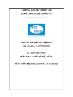 Tiểu luận môn Phân tích thiết kế hệ thống: Hệ thống quản lý ký túc xá đại học