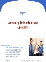 Lecture Principles of financial accouting - Chapter 5: Accounting for merchandising operations