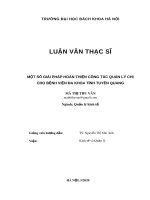 Luận văn Thạc sĩ Quản lý Kinh tế: Một số giải pháp hoàn thiện công tác quản lý chi cho Bệnh viện Đa khoa tỉnh Tuyên Quang