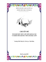 tích hợp kiến thức liên môn khi dạy bài  ô nhiễm môi trường  môn sinh học lớp 9 