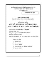 Một số biện pháp giúp học sinh lớp 5 giải các bài toán điển hình 