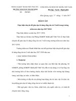 Báo cáo chuyên đề giáo dục kĩ năng sống (trường MN thanh minh) 