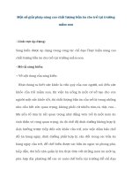 Một số giải pháp nâng cao chất lượng bữa ăn cho trẻ tại trường mầm non 