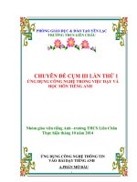 Chuyên đề tiếng anh ứng dụng công nghệ thông tin trong dạy học môn tiếng anh 