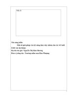 Một số giải pháp rèn kỹ năng làm việc nhóm cho trẻ 4 5 tuổi 