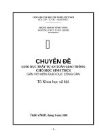 chuyên đề giáo dục trật tự an toàn giao thông cho học sinh thcs gắn với môn giáo dục công dân 