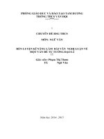 chuyên đề hsg rèn luyện kĩ năng làm bài văn nghị luận về một vấn đề tư tưởng đạo lí 