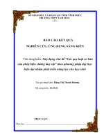 Xây dựng chủ đề các quy luật cơ bản của phép biện chứng duy vật  theo phương pháp dạy học hiện đại nhằm phát triển năng lực cho học sinh 