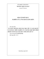 sử dụng phương pháp dạy học nêu và giải quyết vấn đề dựa trên nghiên cứu trường hợp điển hình trong giảng dạy giáo dục công dân lớp 12 