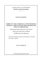 Nghiên cứu thực nghiệm gia cường FRP kháng nở hông và kháng uốn kết hợp cho khung bê tông cốt thép bị cháy