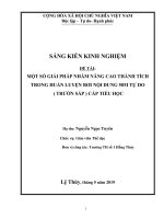 Skkn một số giải pháp nhằm nâng cao thành tích trong huấn luyện bơi nội dung 50m tự do (trườn sấp) cấp tiểu học 