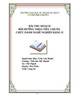 Bài thu hoạch bồi dưỡng GVTH hạng II trần văn mạnh