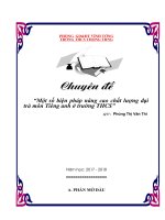 Một số biện pháp nâng cao chất lượng đại trà môn tiêng anh ở trường THCS