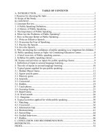 For young learners as the subjects of the study, it was expected that they would take the advantages of the study  they could learn how to improve their skills of public speaking 