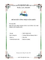 Các biện pháp nhằm nâng cao công tác chủ nhiệm lớp ở khối lớp 1 