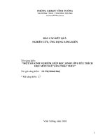 Một số kinh nghiệm giúp học sinh lớp 6 yêu thích học môn ngữ văn ở bậc THCS 