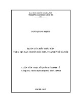Quản lý chất thải rắn trên địa bàn huyện sóc sơn, thành phố hà nội  001 