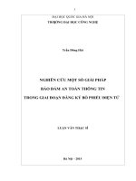Nghiên cứu một số giải pháp bảo đảm an toàn thông tin trong giai đoạn đăng ký bỏ phiếu điện tử  