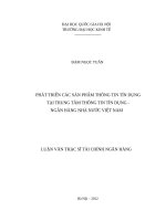 Phát triển các sản phẩm thông tin tín dụng tại trung tâm thông tin tín dụng   ngân hàng nhà nước việt nam 