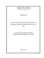 Quản lý dự án đầu tư xây dựng tại công ty cổ phần đầu tư xây dựng phát triển nhà số 7 hà nội   