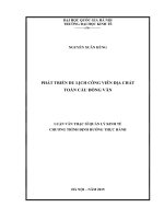 Phát triển du lịch công viên địa chất toàn cầu đồng văn   