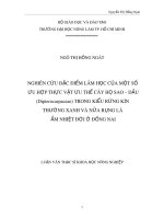 Luận văn Thạc sĩ khoa học Nông nghiệp: Nghiên cứu đặc điểm lâm học của một số ưu hợp thực vật ưu thế cây họ Sao – Dầu trong kiểu rừng kín thường xanh và nửa rụng lá ẩm nhiệt đới ở