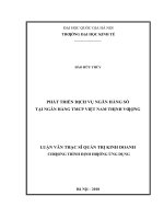 Phát triển dịch vụ ngân hàng số tại ngân hàng TMCP việt nam thịnh vượng     