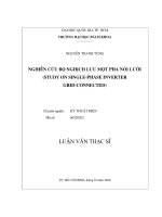 Nghiên cứu bộ nghịch lưu một pha nối lưới