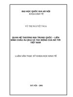 Quan hệ thương mại trung quốc   liên minh châu âu (EU) và tác động của nó đến việt nam   chính trị  
