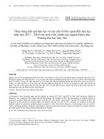 Thực trạng kết quả học lực và các yếu tố liên quan đến học lực năm học 2017 - 2018 của sinh viên chính quy ngành Dược học Trường Đại học Duy Tân