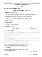 GIÁO ÁN TUẦN 7 LỚP 1 SÁCH CÙNG HỌC VÀ PHÁT TRIỂN NĂNG LỰC