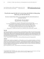 Chuyển pha trạng thái điện môi exciton/sóng mật độ điện do thăng giáng nhiệt trong vật liệu bán kim loại