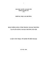 Hoạt động bảo lãnh trong ngoại thương tại ngân hàng ngoại thương hà nội 